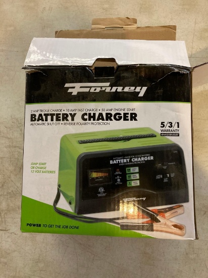 FORNEY battery charger to amp trickle charge 10 AM fast charge 50 amp engine start