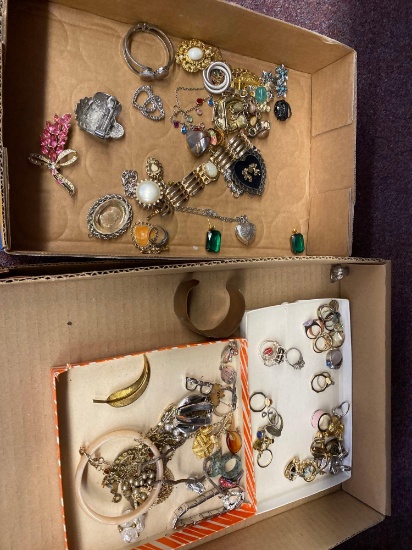 2 flats costume jewelry