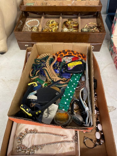 3 boxes costume jewelry