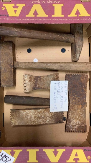 antique stone mason hammers bush hammer etc