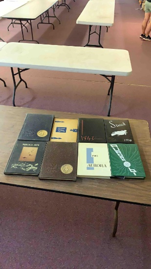 Box of yearbooks