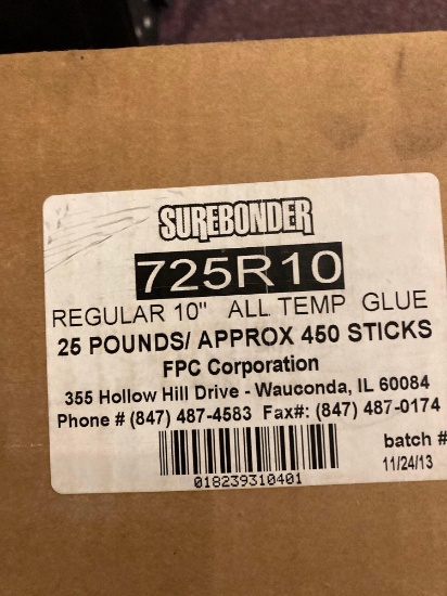 50 pounds sure bonder regular 10 inch all temperature glue sticks brand new