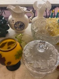 glass , vase, ceramic pitcher