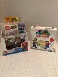 super Mario Legos , 2 are never opened, small packages have been opened and checker set