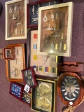 shadow boxes nautical themed , clock