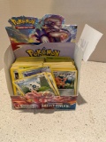 Pokemon cards and small display , all cards are 2020
