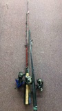 fishing poles and reels
