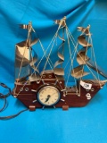 Vintage united ship clock with light working