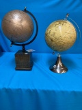 Two decorative globes