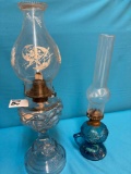 TWO oil lamps