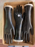 THREE glove molds