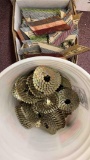 box and bucket of nails