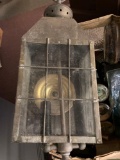 VINTAGE self Sett mousetrap company Cleveland Ohio container brass lanterns glass in iron yard