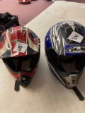 TWO motorcycle helmets