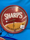 Sharps beer clock two other signs