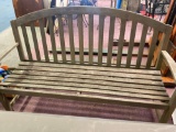 outdoor wooden bench