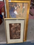 2 framed art pieces /print