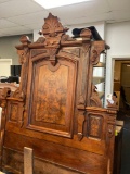 Antique Victorian headboard 94 inches tall 62 inches wide
