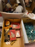 4 ft Christmas tree, lights , lenox ornaments