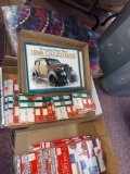 Christmas sticker tags, calendars, tie dye fabric