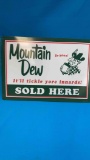 Mountain Dew soda tin sign 12