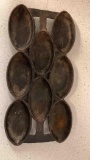 antique cast iron oval muffin mold #4