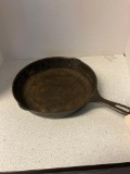 Vintage cast-iron number 10 skillet 11 and three-quarter inches