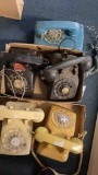 5 vintage telephones