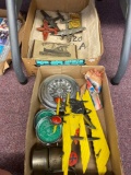 ash trays, old toy planes etc