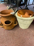 lot of planters , fountain
