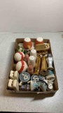 Japan salt and pepper shakers, Florida dolphin shakers, Ozark shakers