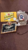 Miller advertisement sign, Pabst, Schweppes