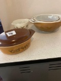 Pyrex casserole Pyrex weathervane eagle mixing bowl set