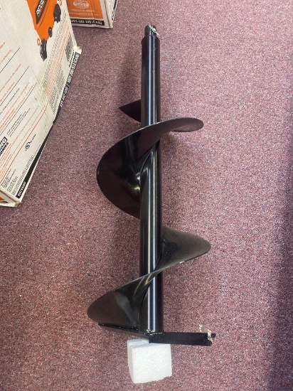 open box item auger/drill part about 3ft tall