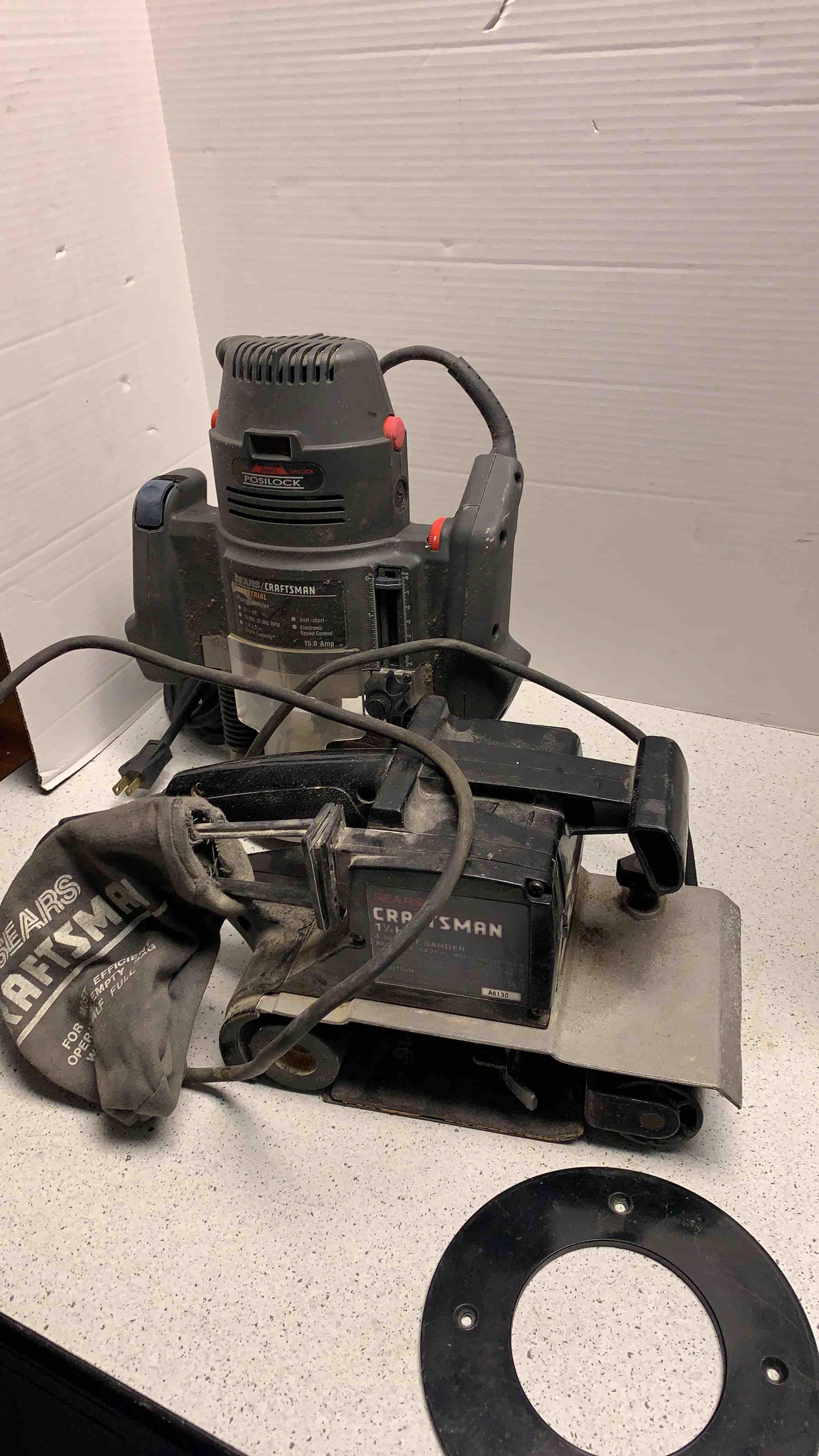 Craftsman 4 inch belt sander and Craftsman Proxibid