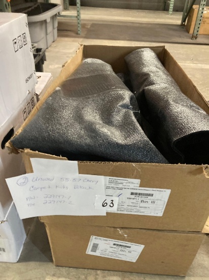 Unused 1955-1957 Chevy Carpet Kits Black