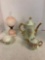 Lefton China Satin Glass Oil Lamp