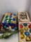 4 boxes full of vintage Christmas ornaments and one large ornament