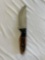 Handmade Damascus steel knife- with either custom wood, bone, horn, or resin handles