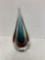 MURANO SOMMERSO triple teardrop sculpture 11 1/2 inches tall