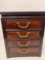 Asian chest burlwood and brass filled with jewelry