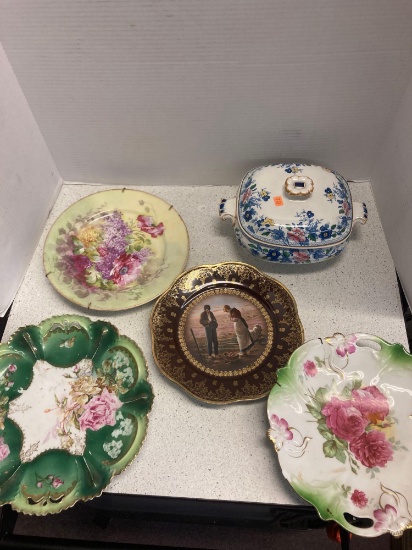 French and German plates and dishes