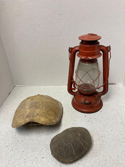 turtle shells and a lantern