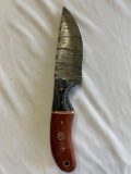 Handmade Damascus steel knife- with either custom wood, bone, horn, or resin handles