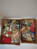 2 flats of costume jewelry