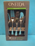 Oneida Stainless flatware bellasana service for 4 new in box