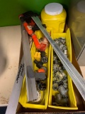 Flat of fittings and elbows, electrical outlets, very large clamps and more