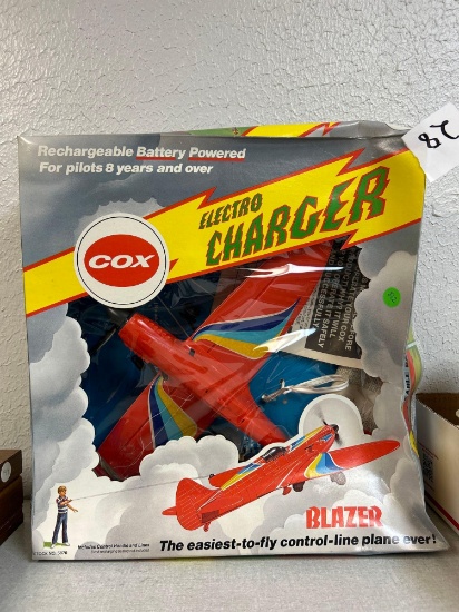 Cox electric charger blazer battery powered plane