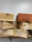 Wood crates vintage books
