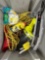 miscellaneous lot rope, flexible, gas line, brake fluid, vacuum, saran wrap machine